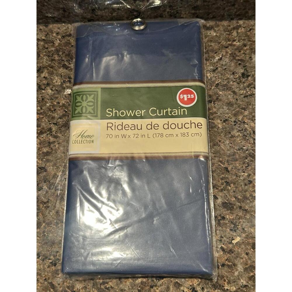 Home Collection Blue Shower Curtain Liner 70" x 72" Bathroom New